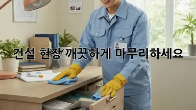 건설 현장, 깨끗하게 마무리하세요!